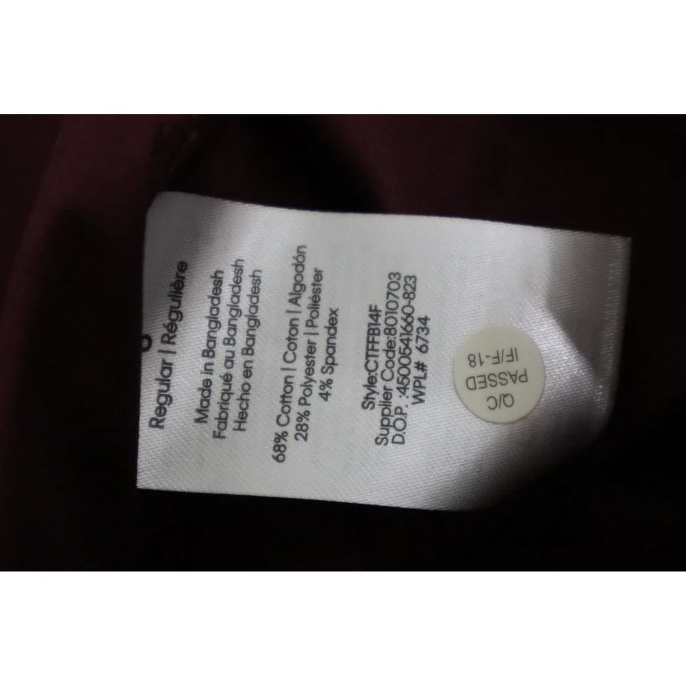 Calvin Klein Boys Long Sleeve Stretch Fashion Solid Poplin Shirt -‎ Dark Red 8